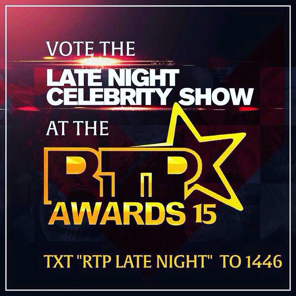 iambrownberry's tweet image. Don't forget to Text 'RTP late night' to 1446 .. .. Be part of the winning team ! Good morning !