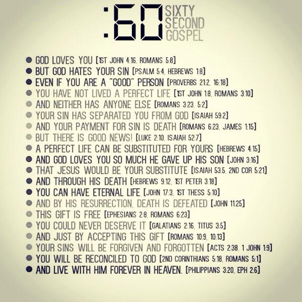 AcwAlan's tweet photo. 60 Sec. #Gospel of #Christ!..#Ingeel #God #Jesus #truth #Bible #ameen #deen #dua #love #Allah http://t.co/FtpIT0Xk3H