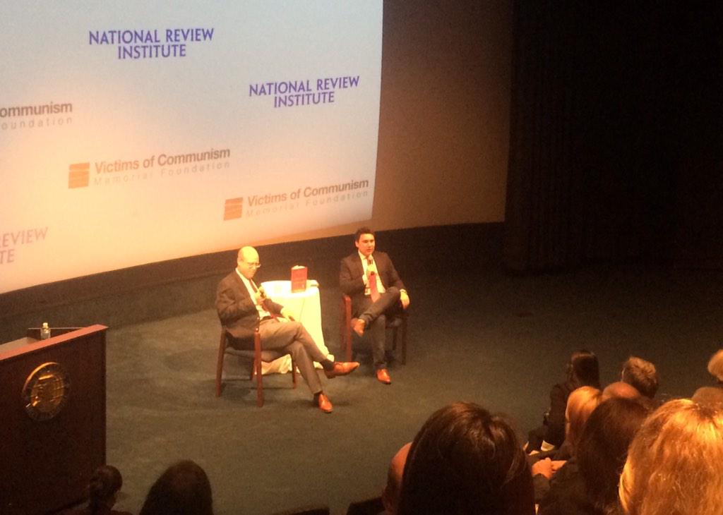 VoCommunism's tweet photo. Pleasure to have had @jaynordlinger talk about his book "Children of Monsters" with @smithmarion tonight. #CoMBook http://t.co/C6tUSF66Al