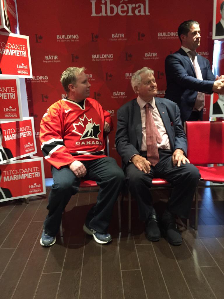 Justinglandry's tweet photo. With my old friend @voteTDM this evening in Oshawa! He's doing a great job!) #MrTurner #VoteTDM #WhoLetMEIn?! http://t.co/JXriRvNLMY