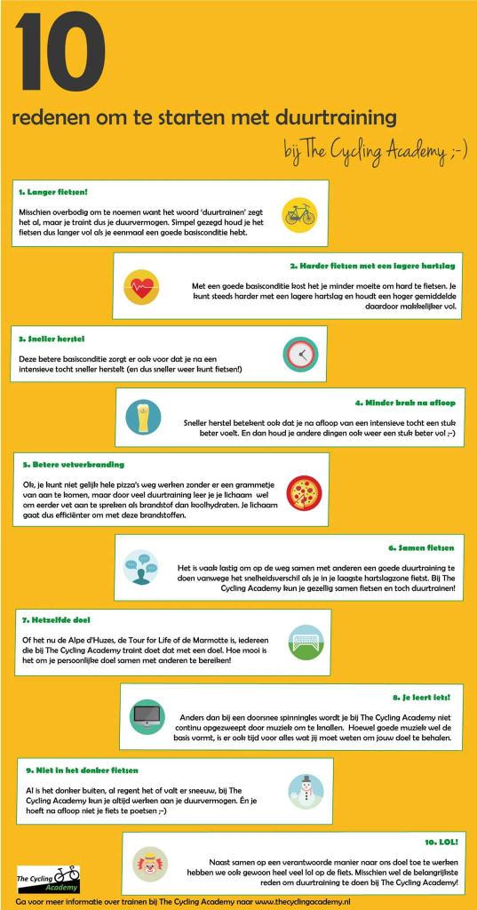 10 reden om aan duurtraining te doen - nog maar een paar weken tot onze eerste indoor duurtrainingen! Ben jij erbij?