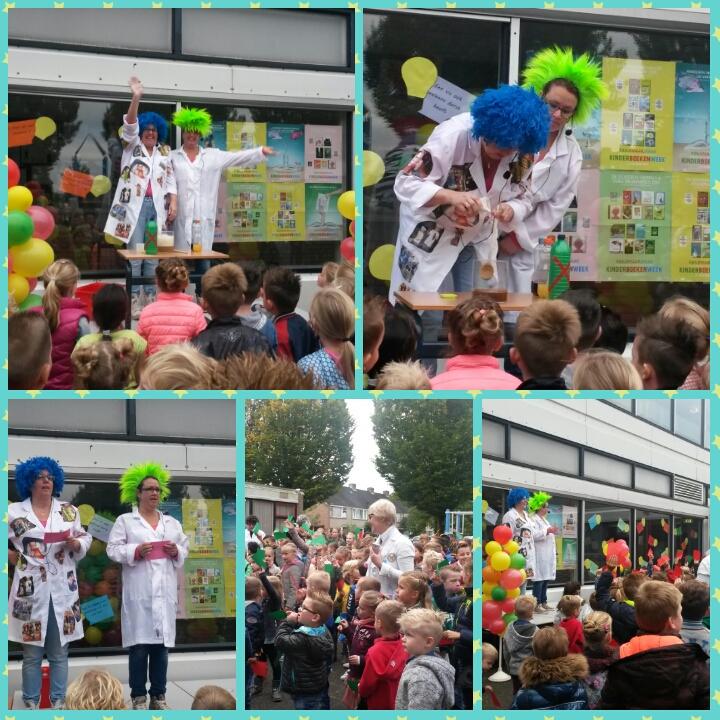 bsNijnsel's tweet photo. De Kinderboekenweek is geopend! Dankjewel  professor leut en neut! http://t.co/qpEwI3T0UN