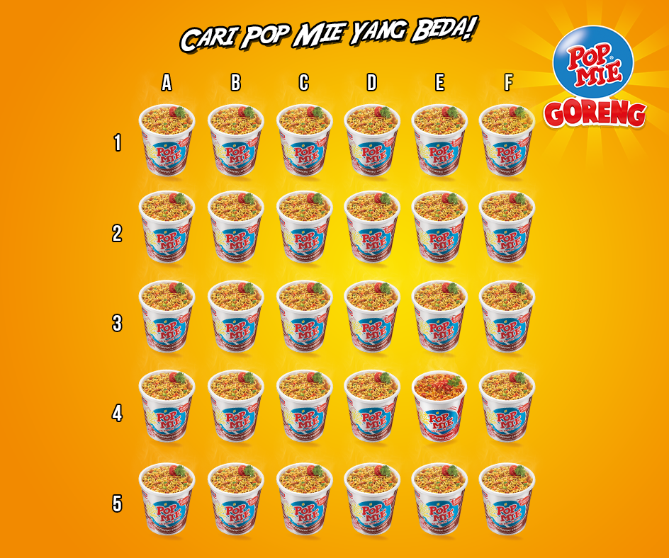 ngePopMie's tweet photo. Dari 30 Pop Mie ini, ada 1 Pop Mie yang beda. Lo nemu nggak Sob? http://t.co/wZxj4nYVGq