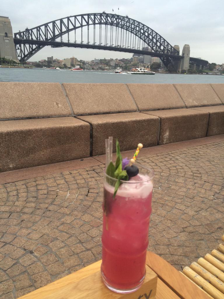 Not a bad way to end the day, on #SydneyHarbour with #GoodFriends and #GoodFood <a href="/OperaBarSydney/">Opera Bar</a>