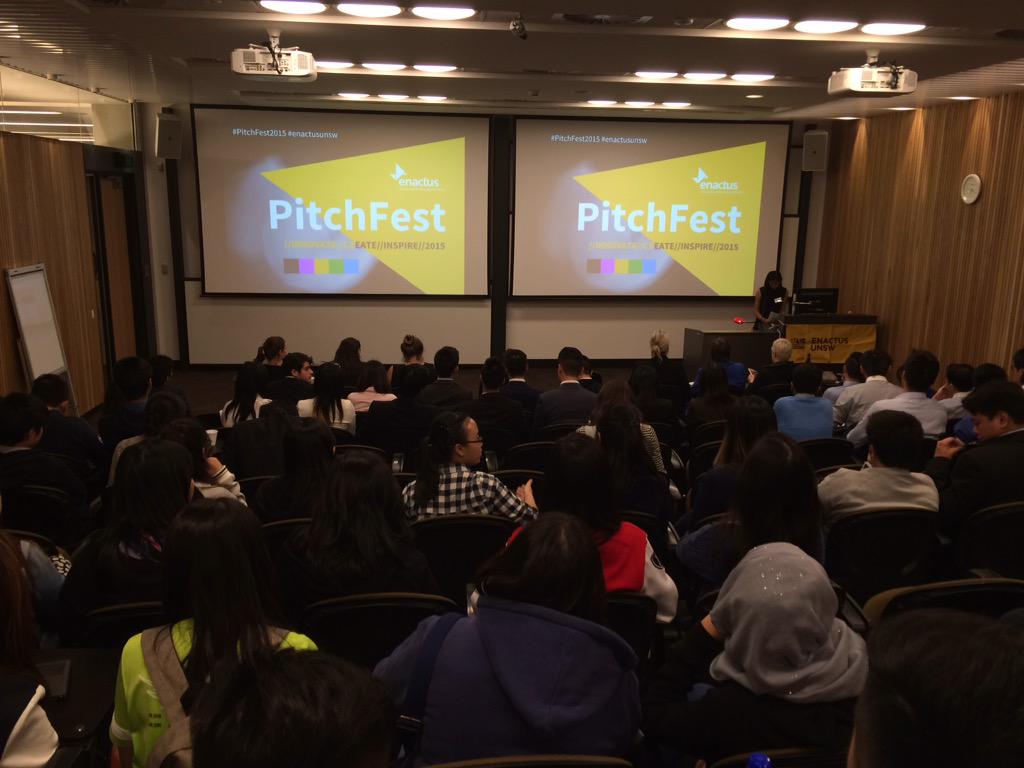 enactusunsw's tweet photo. Enactus UNSW PitchFest 2015 has begun! #unsw #enactusunsw #PitchFest2015 #socialentrepreneurship http://t.co/qQ0V6T2Plc