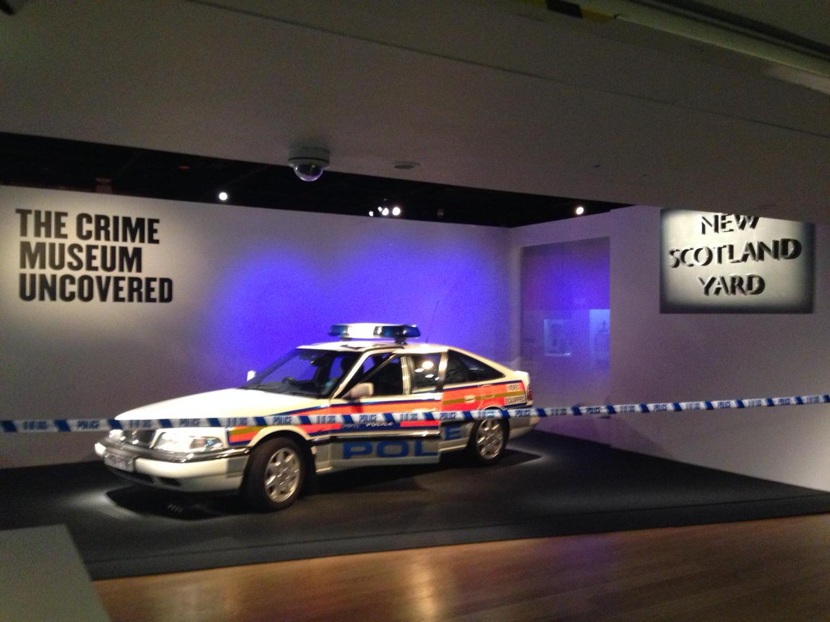 LDN_Museum's tweet photo. As you enter #CrimeMuseum you will be faced with this police car. http://t.co/0x3DKKV3y1
