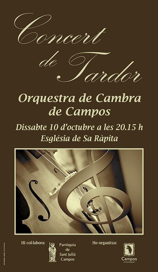 Concert de tardor (Orquestra de Cambra de Campos), dissabte 10 d'octubre a les 20.15h a l'Esglèsia de sa Ràpita