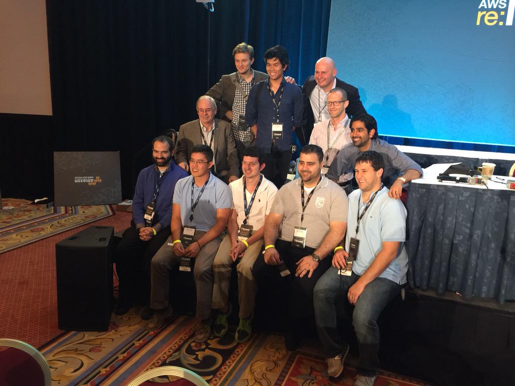 AWSEvents's tweet photo. And here we have the winners! #AWSHackathon #reInvent http://t.co/hPTGy8BAUL
