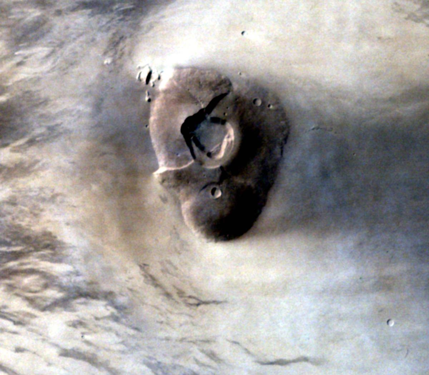 isro's tweet photo. Shield Volcano Tharsis Tholus- Image from @MarsOrbiter http://t.co/yZEKuRQSU7
