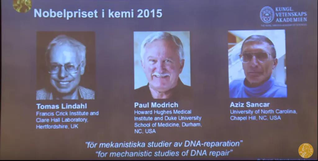 Hasarlı DNA'nın onarılması üzerine yaptığı çalışması ile Nobel ödülüne layık görülen #AzizSancar ı tebrik ederiz 👏👏
