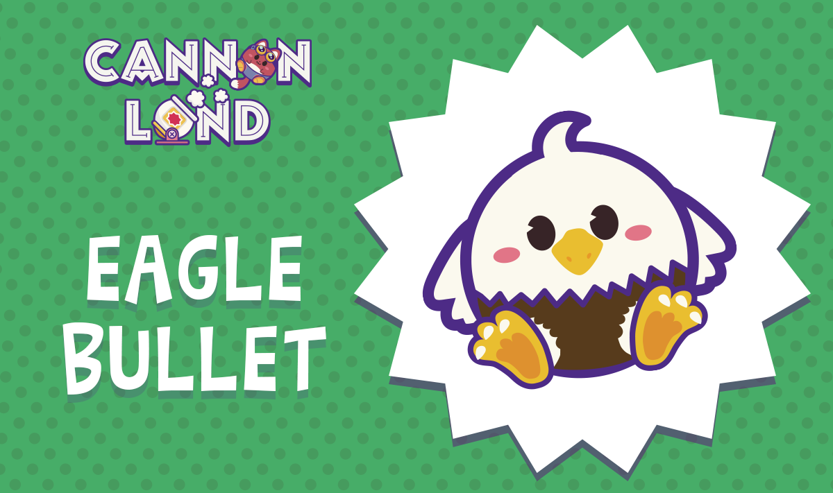 CannonLandGame's tweet photo. If you are a high-flyer, meet Eagle Bullet today at #MeetTheBullets. Adorable, isn’t it? #CannonLand #MobileGame #ios http://t.co/QDot0ahDS2
