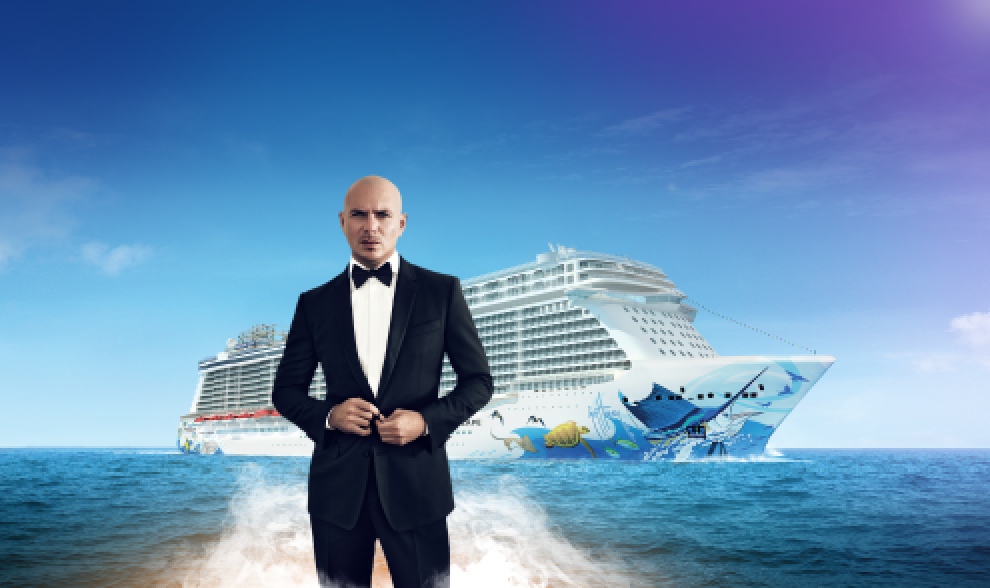CruiseNorwegian's tweet photo. BREAKING NEWS: Pitbull just announced as #NorwegianEscape's Godfather &amp; inaugural performer! http://t.co/aIPHhq50In