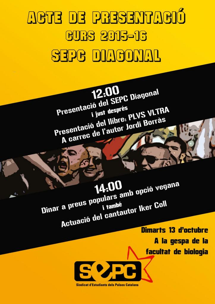 El proper dimarts a les 12h a Biologia presentació del nucli + presentació del llibre "Plus Ultra" de <a href="/jordiborras/">Jordi Borràs</a>