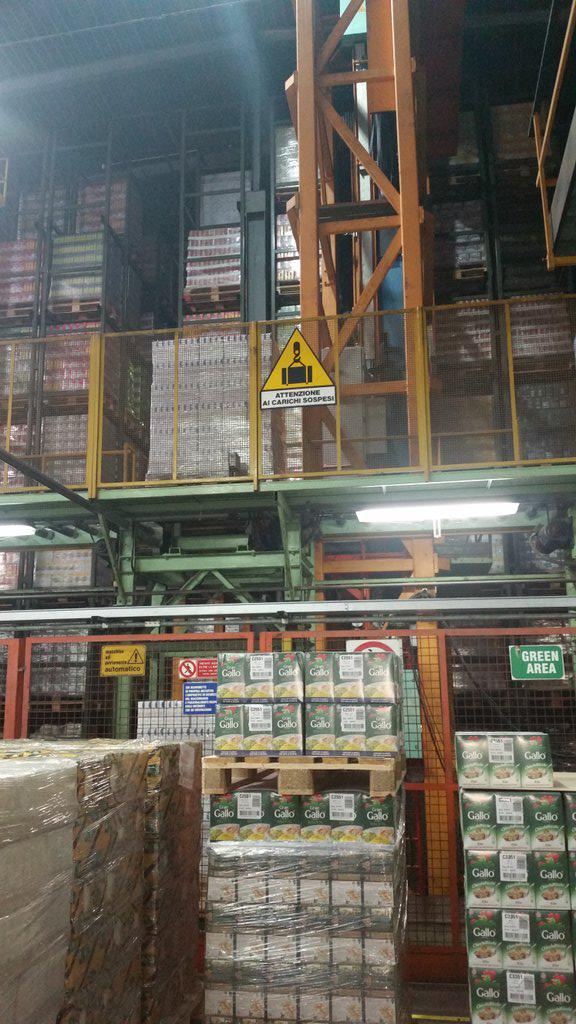 So much rice in the hi-tech warehouse.