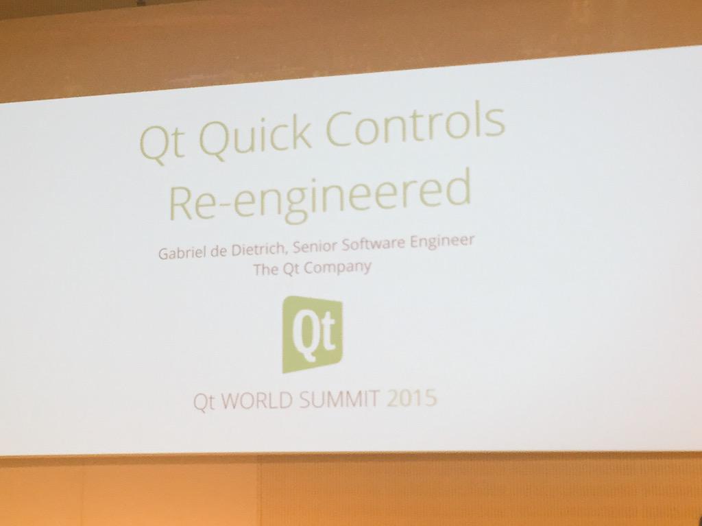 mapau's tweet image. Re-engineered Qt Quick Controls at #QtWS #qtdev