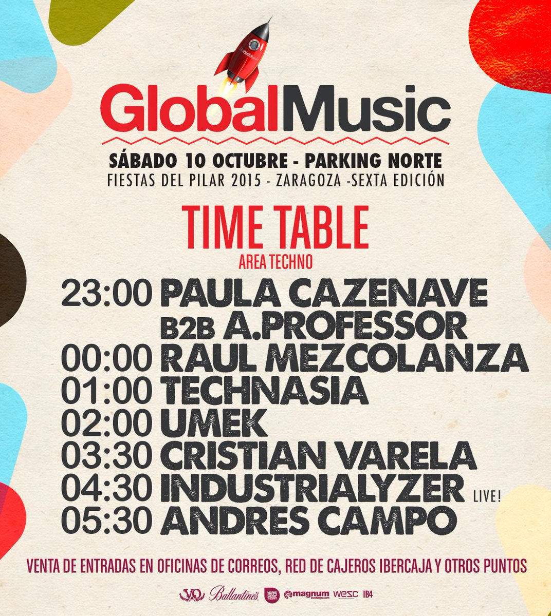 GlobalMusicZgz's tweet photo. TimeTable para @GlobalMusicZgz Recuerda tendremos el mayor show de Laser de España! tickets http://t.co/x1PAzB11FK http://t.co/ZfI4swQxpz