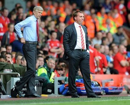 arsene wenger mengaku sedih mendengar pemecatan brandan rogers . 
siapa yg gantiin ? bukan ! bukan benny dollo