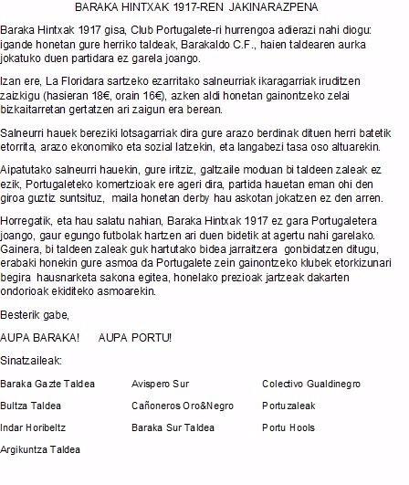 indar_horibeltz's tweet photo. Comunicado/ komunikatua:  Gaur egungo furbolari ez!! http://t.co/cZgCpHODuy