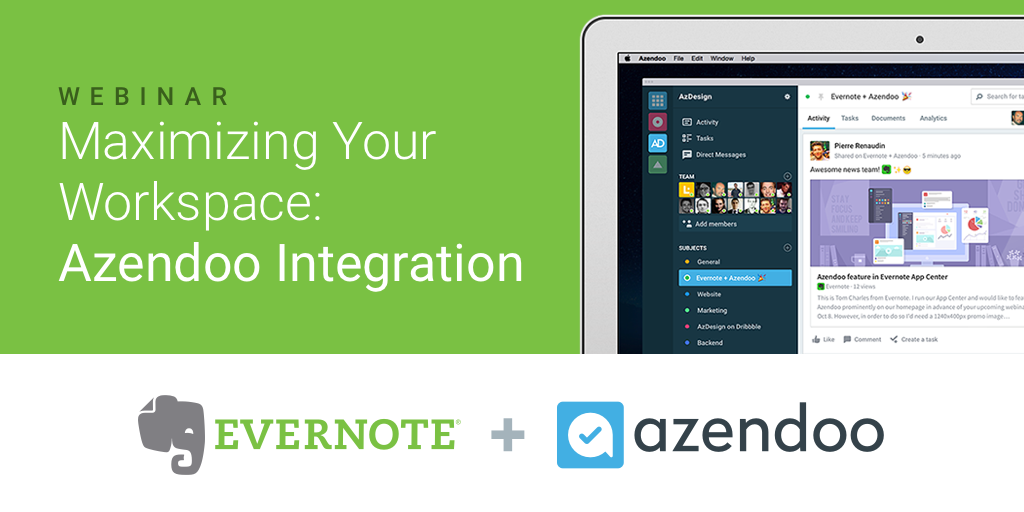 azendoo's tweet photo. .@Evernote #webinar featuring @greglefort showcasing the #integration on 8/10 at 6:30 CEST http://t.co/EfrYFp2hCl http://t.co/DjBLBwYDex
