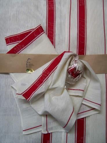 **SPECIAL OFFER**

Crystal Glass Cloth with red stripe only £4.50 +VAT. 

fergusonsirishlinen.com/shop/?section=…