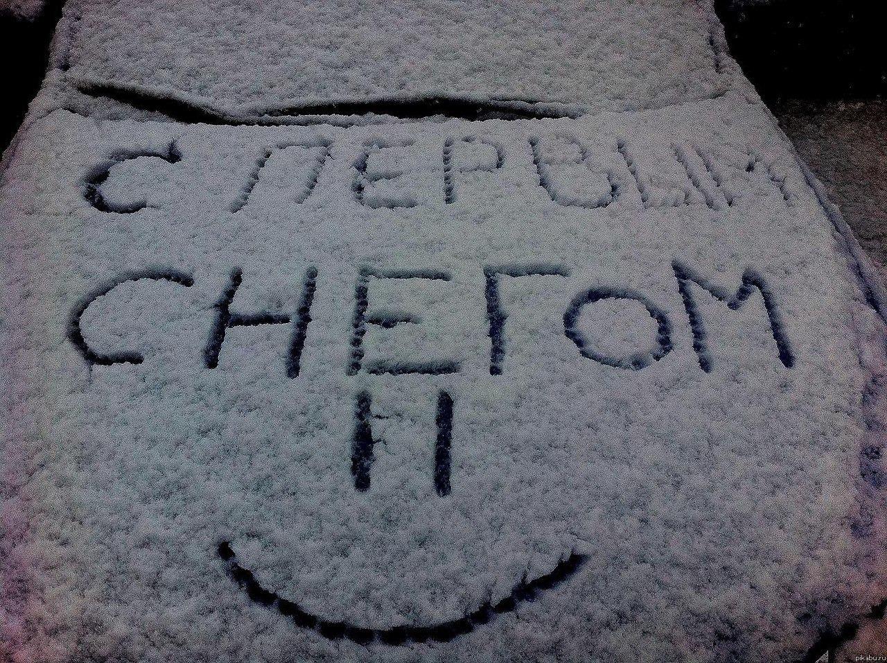 Картинка первый снег смешные