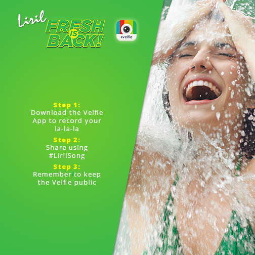 Liril_India's tweet photo. Recreate the magic with the #Velfie app and make your own #LirilSong. Follow the instructions below. #FreshIsBack http://t.co/WCx5s9vypz