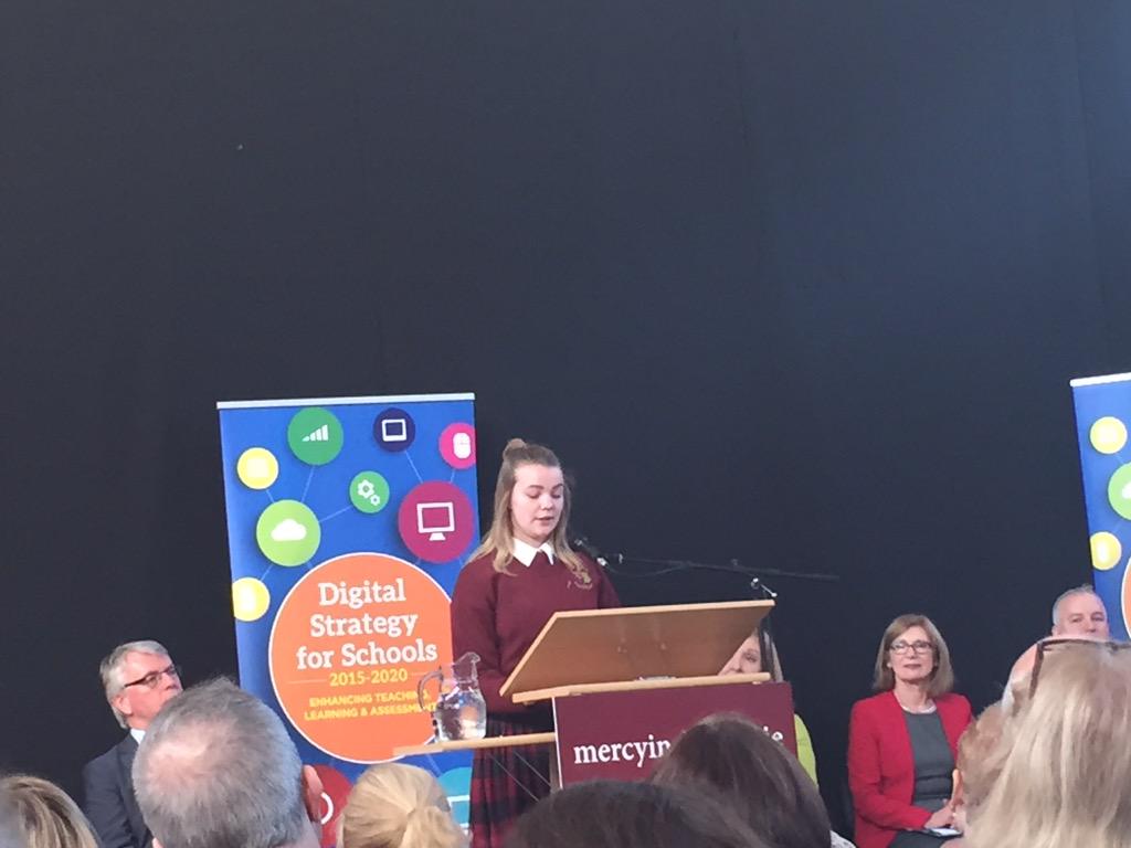 NCCAie's tweet photo. Shauna from #mercyinchicore talking about her digital journey in school and their 21st century learning space. http://t.co/Y6dLlXfILF
