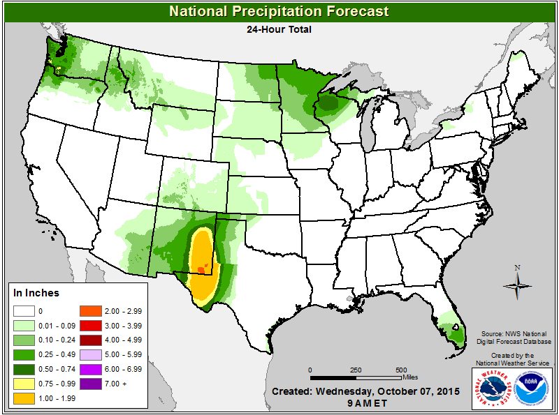 NWS's tweet photo. Today's Weather: Severe #thunderstorms possible for parts of #Southwest @NWSSPC: http://t.co/NfZkgZawN2 http://t.co/wTkJhB9hzb