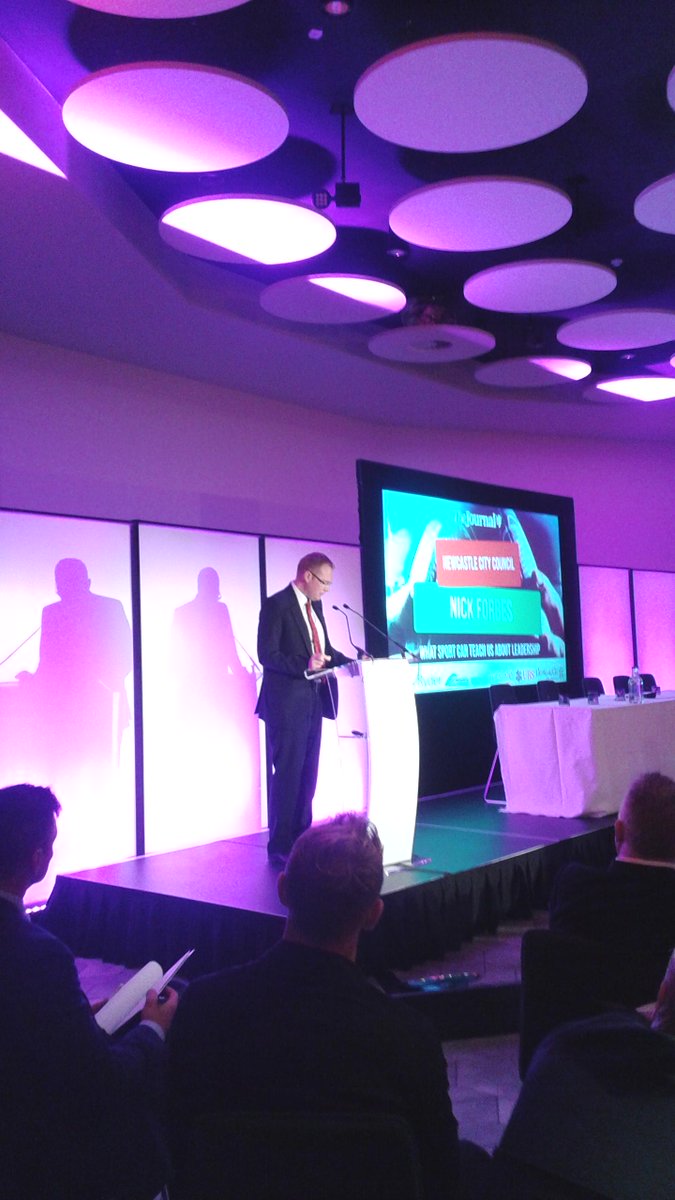 At the Newcastle leadership conference setting out how the city built its way out of the downturn.