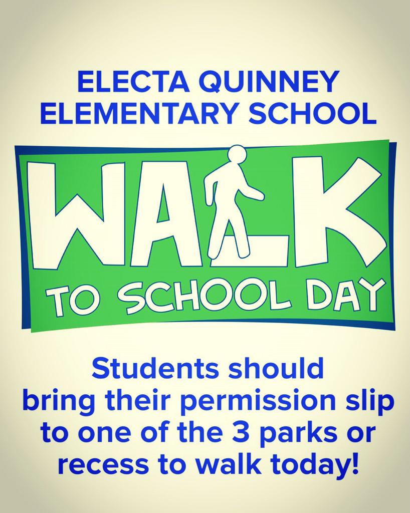 Can't wait to see our students smiling faces!! #quinneycougarsrock #healthychoicesforkids #walktoschool