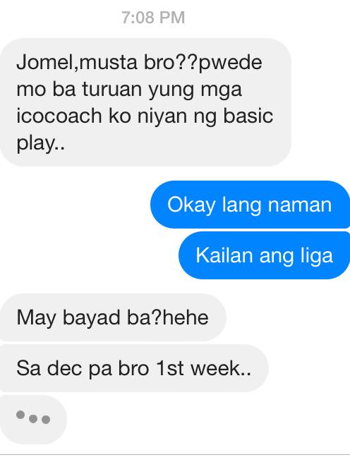 jomeldy's tweet photo. Tatanggapin ko ba ang offer? Haha 😂🏀 #LevelUpCoach http://t.co/EayVhegCrw