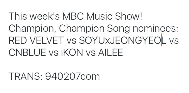 iKON_INTL's tweet photo. [TRANS] iKON is nominated for Show Champion this week! (cr: 940207com) http://t.co/E9Uxv7PVPO