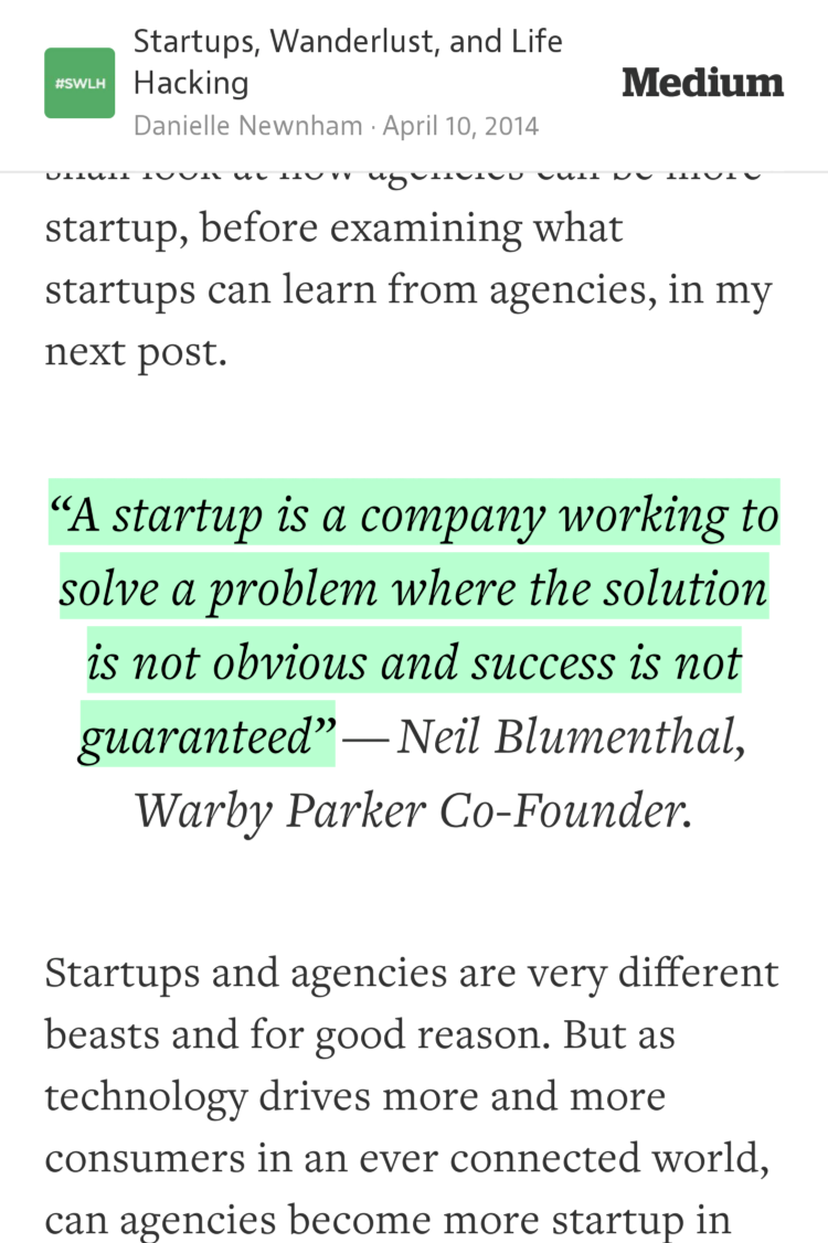 startitup_'s tweet photo. “‘A startup is a company working to solve a problem where the solution…” — @daniellenewnham https://t.co/c1D3J7s21X http://t.co/Hlkxd4wgXl