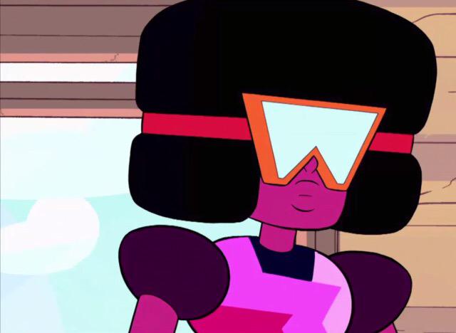 garnet (in goggles)
