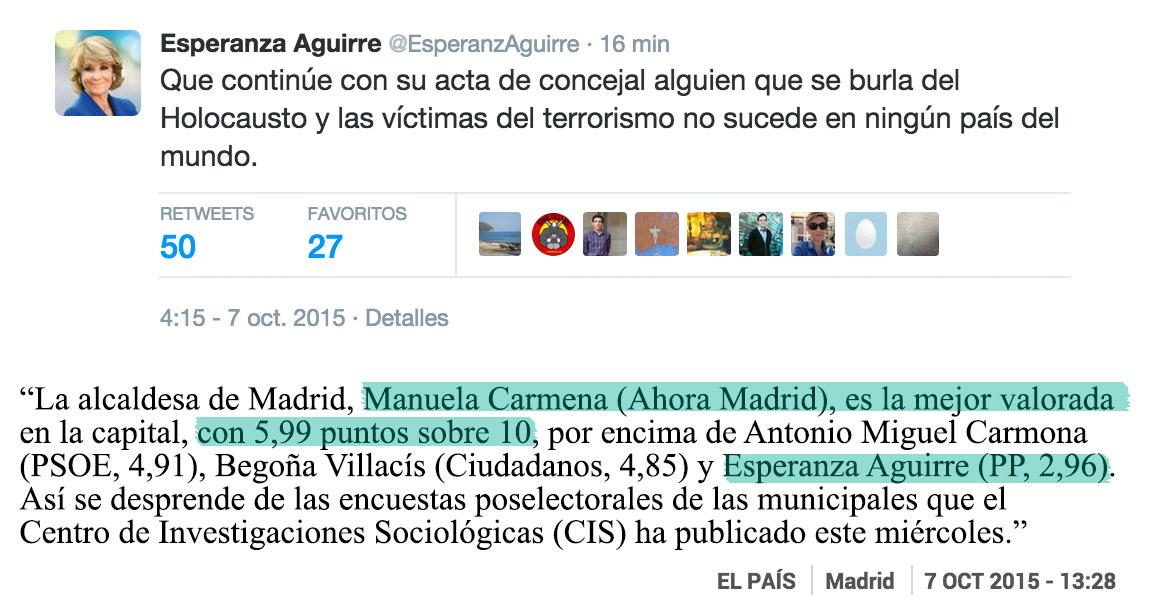 AhoraMadrid's tweet photo. Señoras que prefieren hablar de tuits de 2011 que hacer política municipal... y luego les va cómo les va. 😘 http://t.co/HvpGY1sXpe