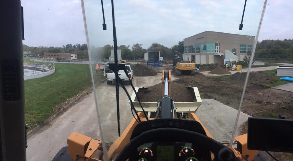 Back in a loader on a sewer crew #johndeere