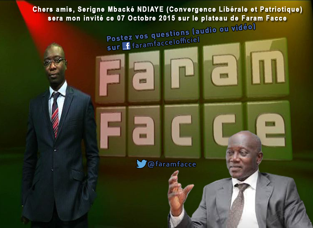faramfacce's tweet photo. Invité #faramfacce de ce 07 octobre 2015 : Serigne Mbacké Ndiaye #kebetu #Senegal #tfmsn #gfmlive http://t.co/IQMqYnAFvo