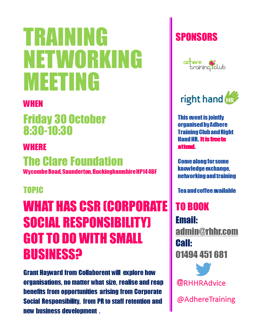 AdhereTraining's tweet photo. Have you booked your place? with @collaborent_uk &amp; @GrantHayward http://t.co/hoPHSv3DND