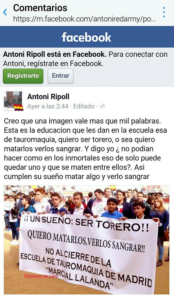 Ahí van la foto real y la manipulada por los exterminadores antis Y se quedan tan tranquilos Así manipulan SIEMPRE!