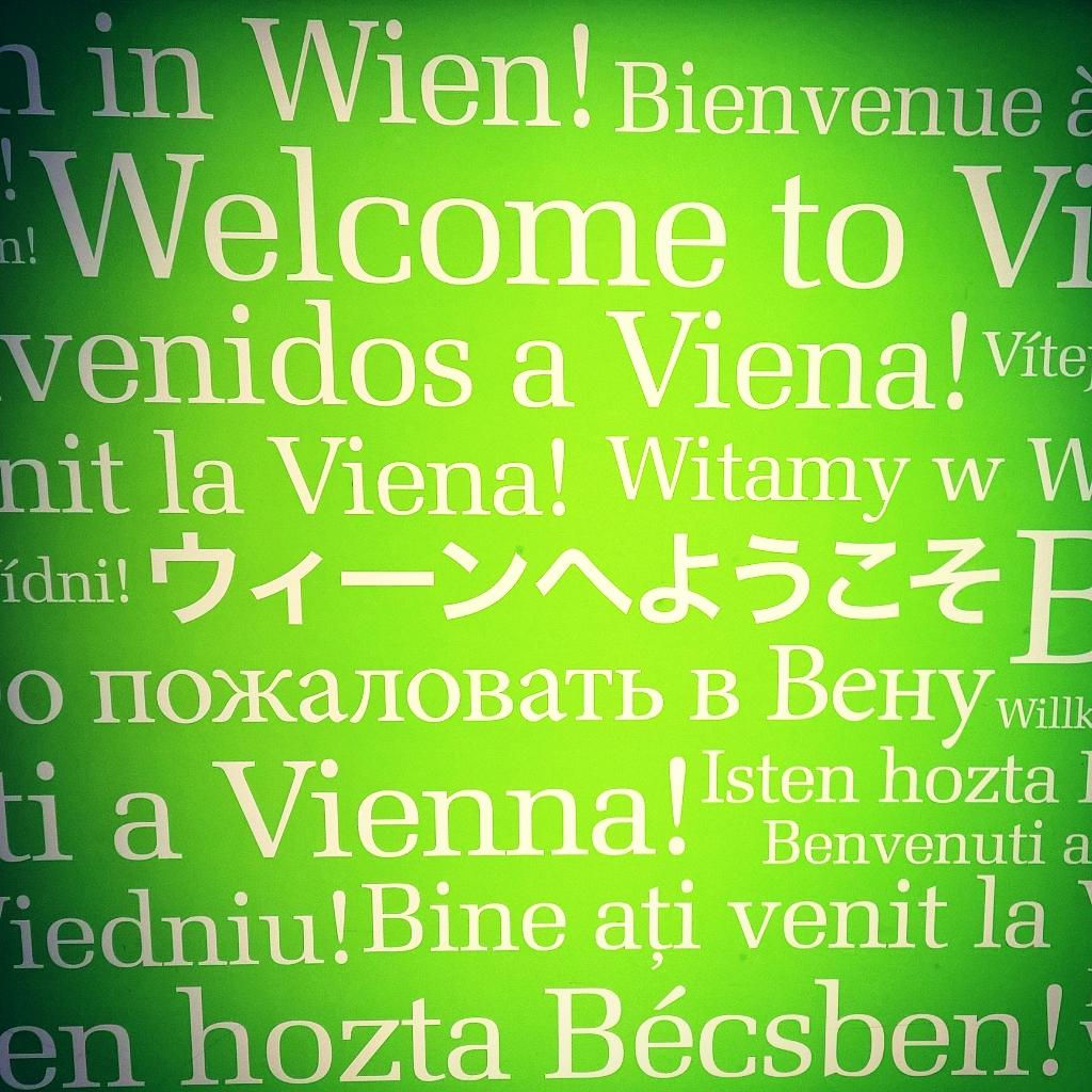 SpeakinFluently's tweet photo. Multilingual welcome in Vienna! π @PCNYC15 #PCNYC @RawLangs_Blog @EllenJovin http://t.co/LLAsGAlaqD