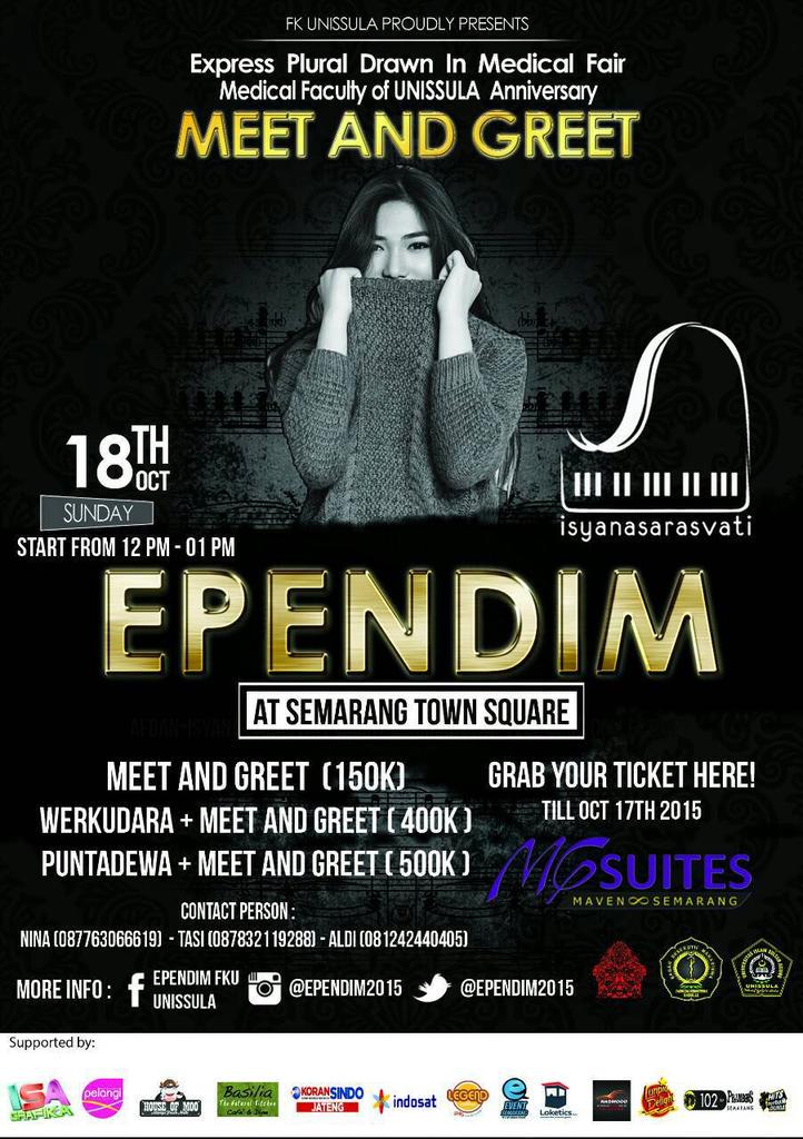 Get your tickets for Meet and Greet with ISYANA SARASVATI!! Whooohoo..