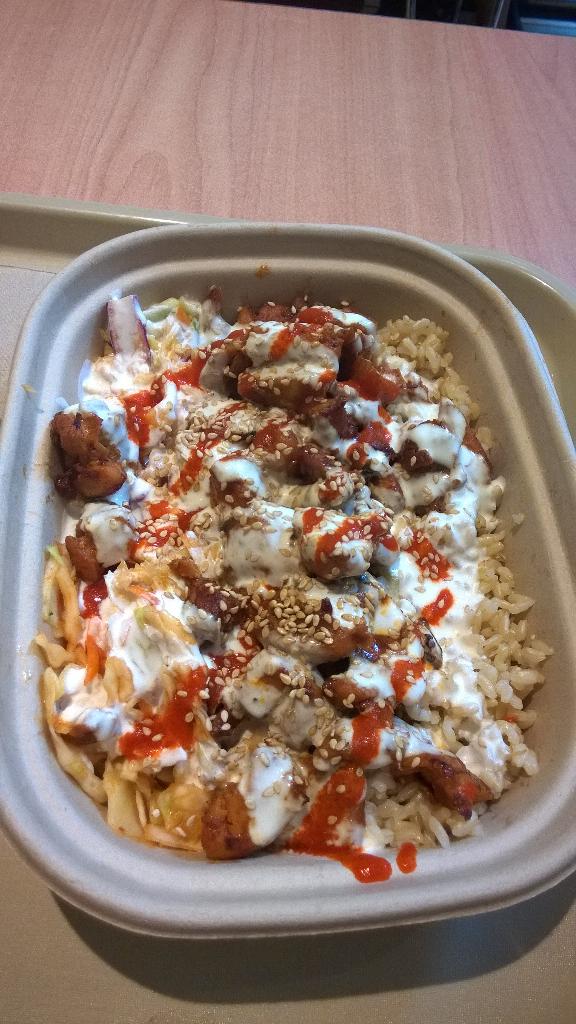DominionDC's tweet photo. Korean street taco bowl makes a delicious DC lunch. On to Arlington National Cemetery. http://t.co/pP1CxhlLNQ