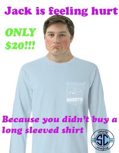 MarquetteJA's tweet photo. How could you deny this face????? Buy a Long Sleeve Pocket Tee from Simply Comfort! #comfortcolors http://t.co/V8JStQKzIQ