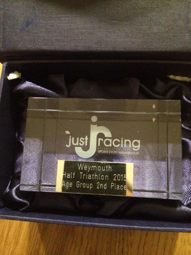 <a href="/triweymouth/">Tri Weymouth</a> thanks for my trophy! #bestraceever