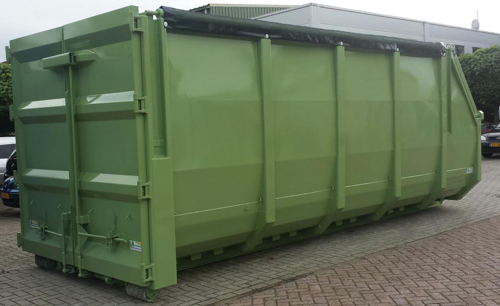 container met klapnetten hydraulisch bedienbaar