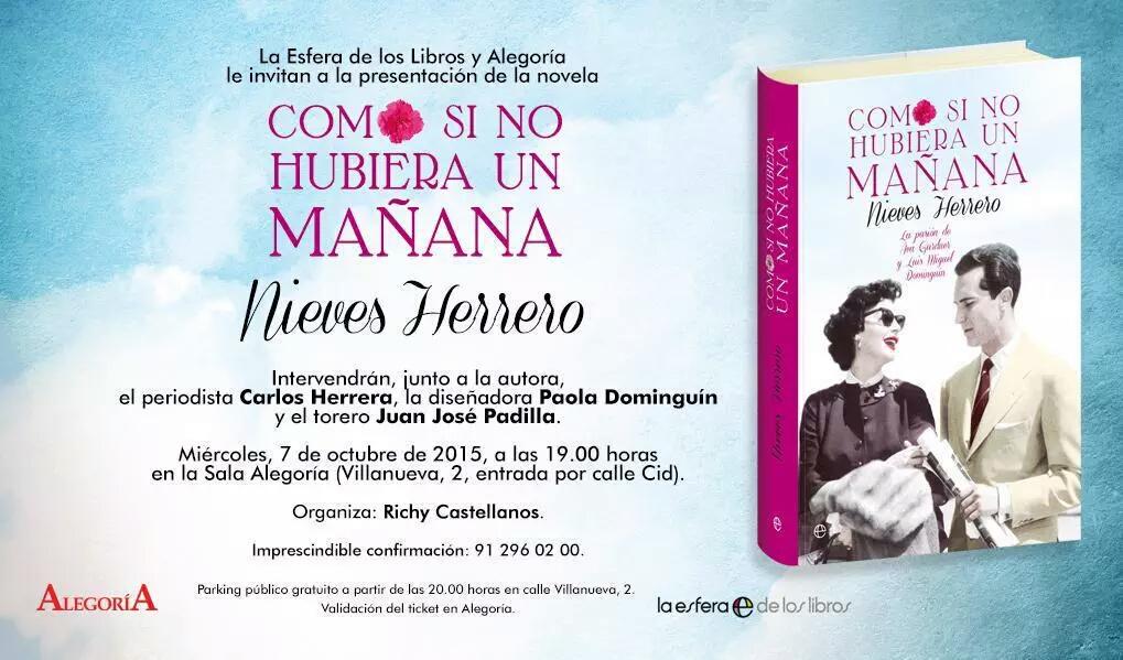 salaalegoria's tweet photo. Ahora en Alegoría @esferalibros presenta el nuevo libro de @nievesherrero_,  ¡¡no os lo perdáis!! http://t.co/OWl8JvI7kC