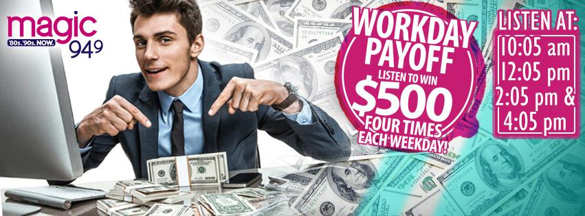 magic949's tweet photo. Your 1st chance of the day to win $500 w/our #WorkdayPayoff coming up @10:05am. Info@: http://t.co/J16kXnvrXx http://t.co/cpdGWqKaqa