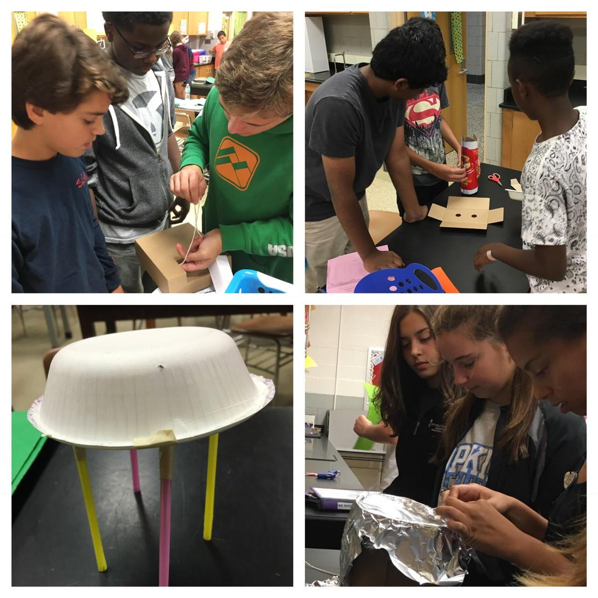 JenniferYoungb7's tweet photo. Building hurricane proof houses today.  Just another day in middle school science!@CockeysvilleMS http://t.co/lrriKmSln4