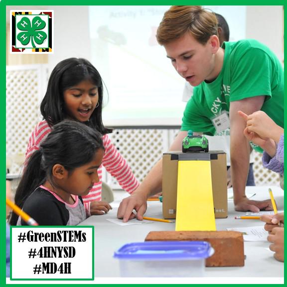 MD4HCouncil's tweet photo. @Maryland4H State Council member Patrick leads the "Motion Commotion" for #4HNYSD! #GreenSTEMs #MD4H #4HGrowsHere http://t.co/KSPV7cp2BJ