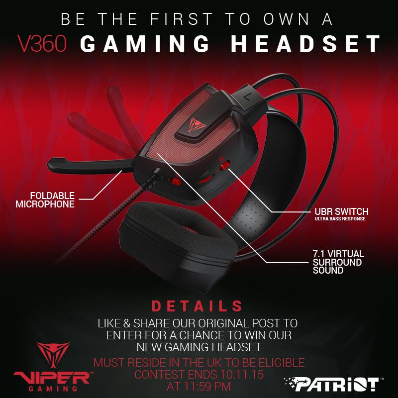We are giving away a new Viper Headset! Favorite and retweet this post to be entered to win! Good luck!